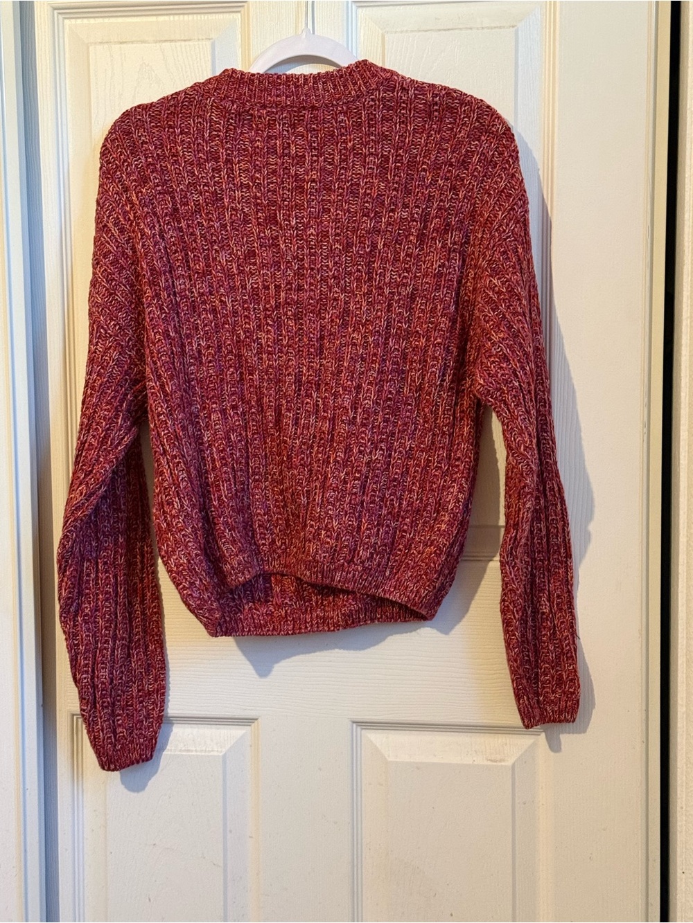 Universal Thread Marled Wine Ribbed Crewneck Sweater